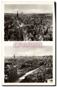 Old Postcard Caen View from the Bell Tower St Pierre Militaria