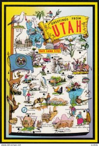 UTAH , 1950-60s ; Map