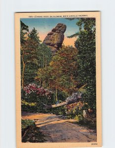 Postcard Leaning Rock On Blowing Rock-Linville Highway, Blowing Rock, N. C.