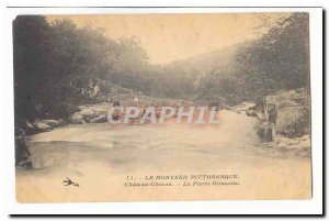 The picturesque Morvand Old Postcard Chateau Chinon Glissotte stone