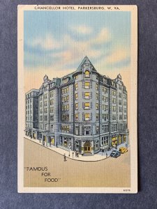 Chancellor Hotel Parkersburg WV Linen Postcard H1316084026