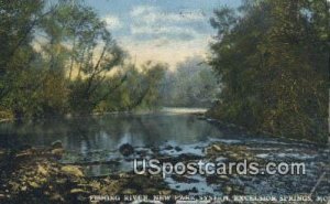 Fishing River, New Park System - Excelsior Springs, Missouri MO Postcard