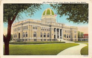 H18/ Roswell New Mexico Postcard c30s Chaves County Court House