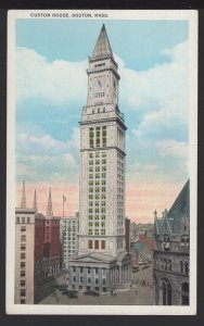 Massachusetts BOSTON Custom House Printed by Tichnor Bros, Inc. ~ WB