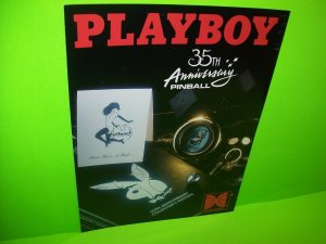 PLAYBOY Pinball FLYER Original UNUSED Promo Game Artwork POSTER 35th