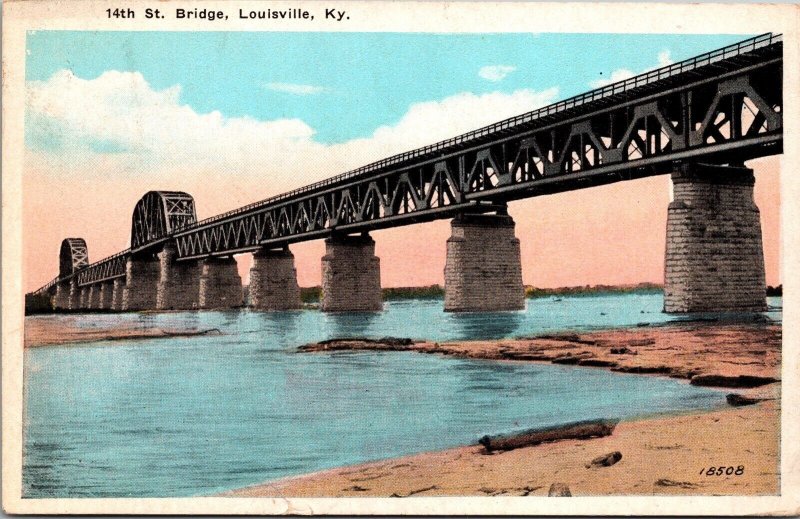 14th St. Bridge Louisville KY Postcard PC81