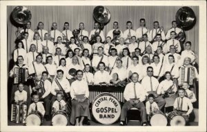 Central PA Pennsylvania Gospel Music Band Instruments Real Photo Postcard