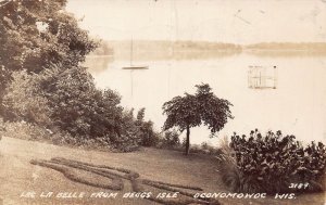 J77/ Oconomowoc Wisconsin RPPC Postcard c1940 Lac La Belle Beggs Isle 432