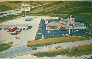 GENESEO, Illinois IL  ~ Roadside TEXACO DECK PLAZA TRUCK STOP c1970s   Postcard