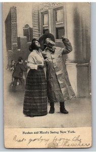 Reuben & Mandy Seeing New York Antique PostcardLooking up 1907