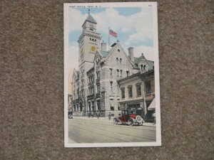 POST OFFICE, TROY, N.Y. UNUSED VINTAGE CARD