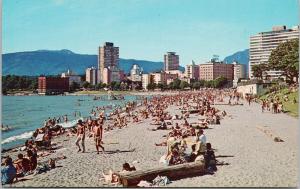 English Bay Beach Vancouver BC UNUSED Vintage Postcard D97