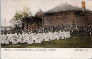 Sackville NB Physical Culture Drill Mt. Allison Ladies College Postcard H50