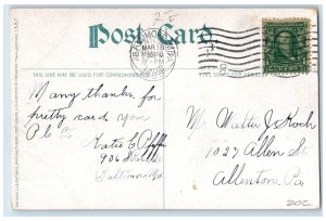 1908 Maryland Club Restaurant Building Dirt Road Baltimore Maryland MD Postcard