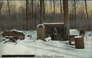 Maple Sugar Industry Occupation Vermont c1910 Postcard #8