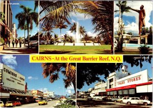 Cairns, Australia  STREET SCENES Capri Cinema Theatre~Coles Stores 4X6 Postcard