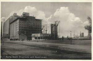 Netherlands Rotterdam Graansilo Maashaven Vintage Postcard 03.79