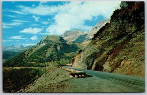 Vtg Montana MT Haystack Butte Glacier National Park Logan Pass Highway Postcard