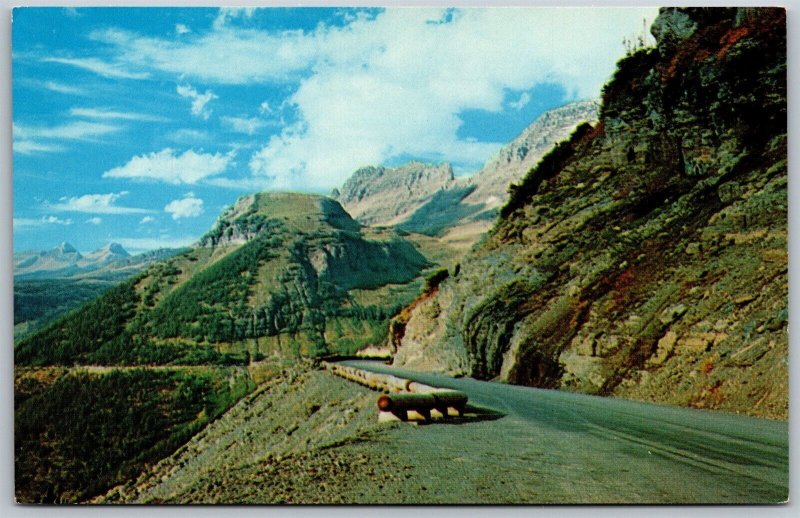 Vtg Montana MT Haystack Butte Glacier National Park Logan Pass Highway Postcard