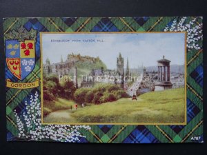 Scotland GORDON Clan Tartan & Coat of Arms c1934 Postcard by Valentine