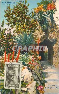 Old Postcard Monaco Exotic Gardens