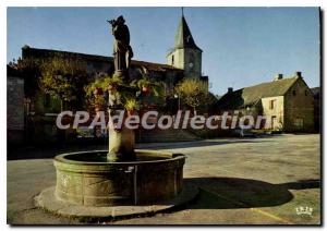 Postcard Modern Royere Square Fountain And I'Eglise