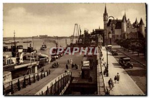 Old Postcard Antwerp Steen Ferries Embarcadere