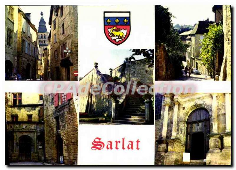 Postcard Modern Sarlat cathedral Plantier Pnitents White Htel Maleville