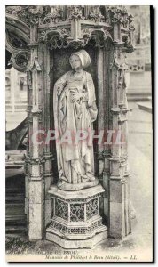 Old Postcard Bourg Brou Church Mausoleum of Philibert le Beau detail