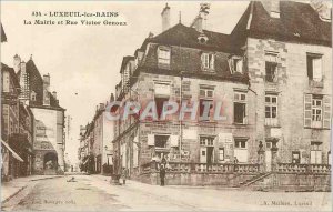 Old Postcard Luxeuil les Bains The Mayor and Rue Victor Knees