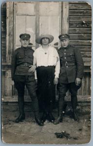 ESTONIAN SOLDIERS ANTIQUE 1920s REAL PHOTO POSTCARD RPPC