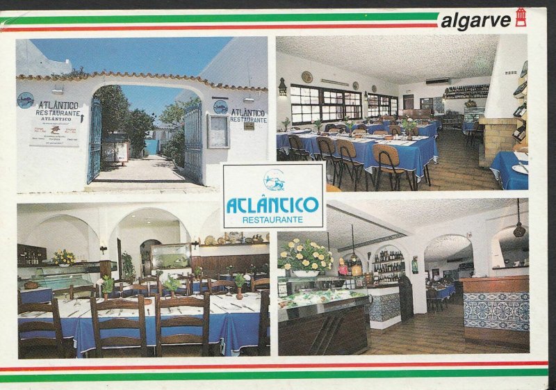 Portugal Postcard - Views of Atlantico Restaurante, Albufeira, Algarve  LC4358