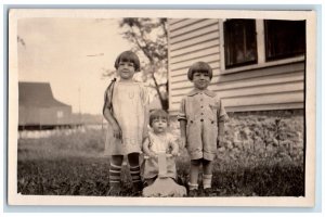 c1930's Little Cute Childrens Toy Rocking Chair Vintage RPPC Photo Postcard 