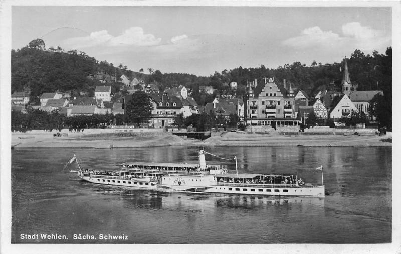 BG33200 stadt wehlen sachs schweiz germany  real photo   ship bateaux