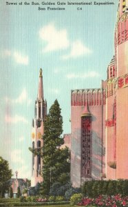 Vintage Postcard Tower Of Sun Golden Gate International Expo San Francisco CA