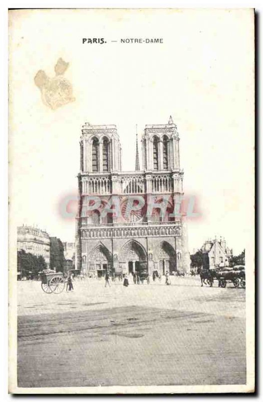 Old Postcard Paris Notre Dame