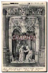 Postcard Ancient Church Of Brou Details of the altarpiece Visitation