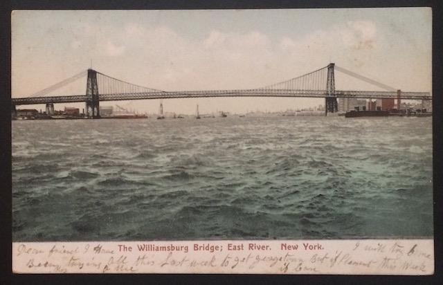 The Williamsburg Bridge, East River, New York 1908 The American News Co. 5114