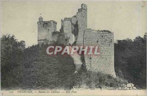 Old Postcard Vendome Ruins of Chateau