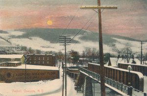 Oneonta NY, New York - Winter View of Viaduct - America's Greatest Flour - DB