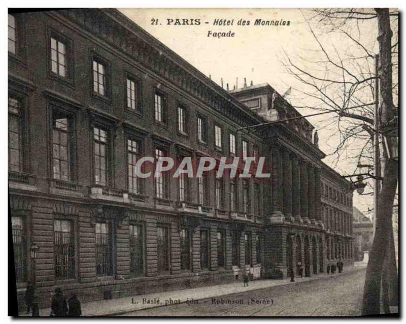 Postcard Ancient Coins Hotel Paris Facade of coins