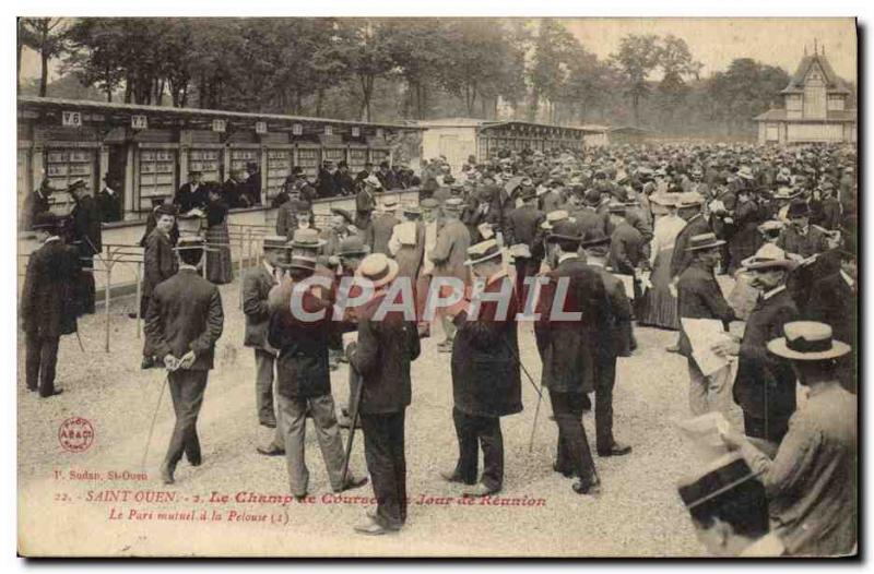 Old Postcard Horse Riding Equestrian Saint-Ouen The racetrack Meeting Day Mut...