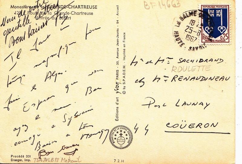 BF14663 monastere de la grande chartreuse france front/back image