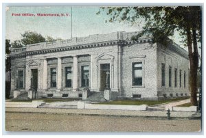 1913 Stairway View, Post Office, Watertown New York NY Posted Antique Postcard 