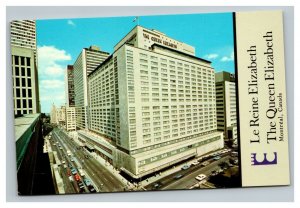Vintage 1967 Advertising Postcard Queen Elizabeth Hilton Hotel Montreal Canada