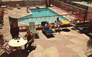 Vintage Postcard San Carlos Hotel Swimming Pool Sun Deck Phoenix Arizona AZ