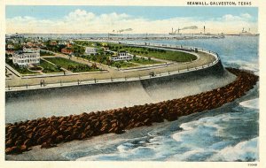 TX - Galveston. Seawall.