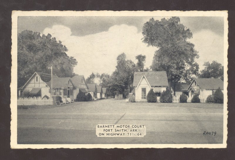 FORT SMITH ARKANSAS BARNETT MOTOR COURT VINTAGE ADVERTISING POSTCARD