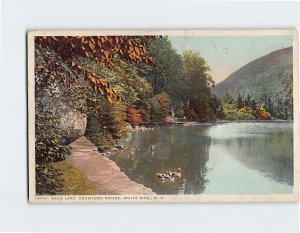 Postcard Saco Lake, Crawford House, White Mountains, Carroll, New Hampshire
