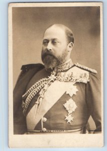 England Postcard H.M King Edward VII c1920's Antique Unposted RPPC Photo